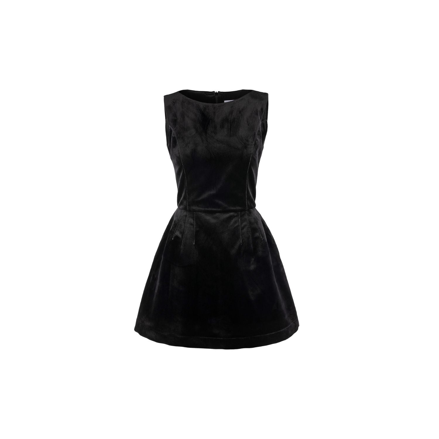 Dress Velvet - black, mini